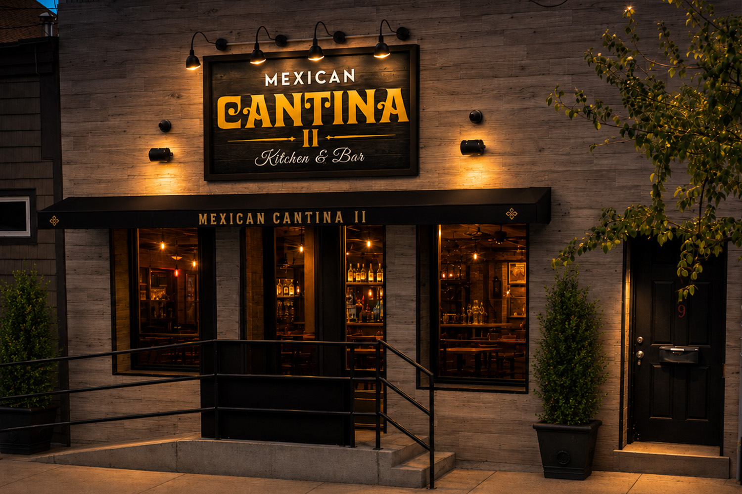 Storefront mockup for the upcoming Mexican Cantina Bay Street location in Staten Island